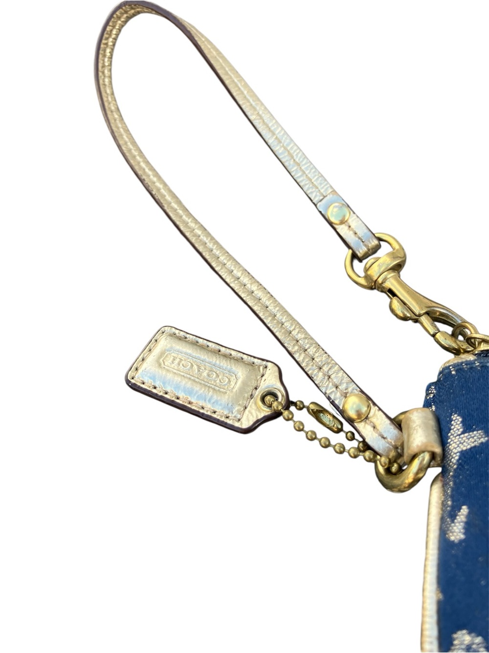 Coach Barrett Poppy Canvas Sneakers 11 Blue Gold Wristlet Wallet 1941 Bundle REA - Picture 15 of 16